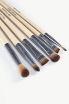 Lafeel eye brush set taupe featuring six versatile brushes for flawless eye makeup application