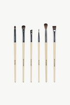 Lafeel eye brush set taupe with six precision brushes for flawless eye makeup application