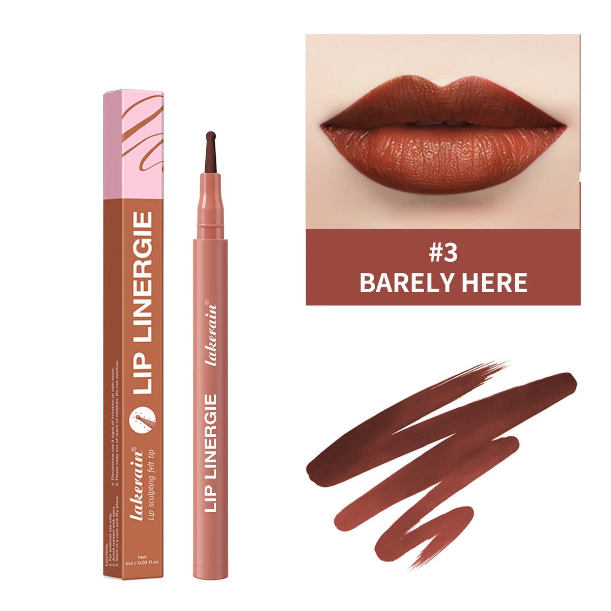 Lip Linergie Barely Here in brown, perfect for defining lips with lip liner