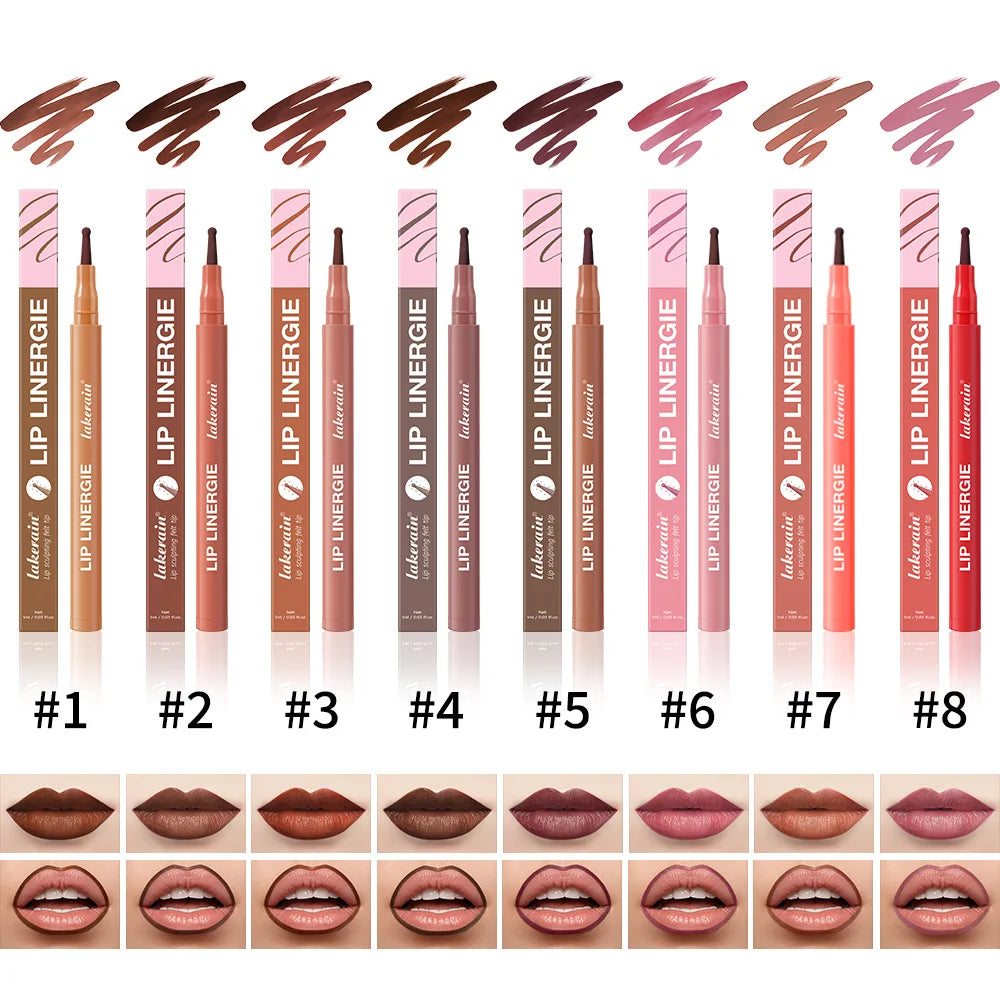 Lip liner collection in various shades for defined lips with lip liner