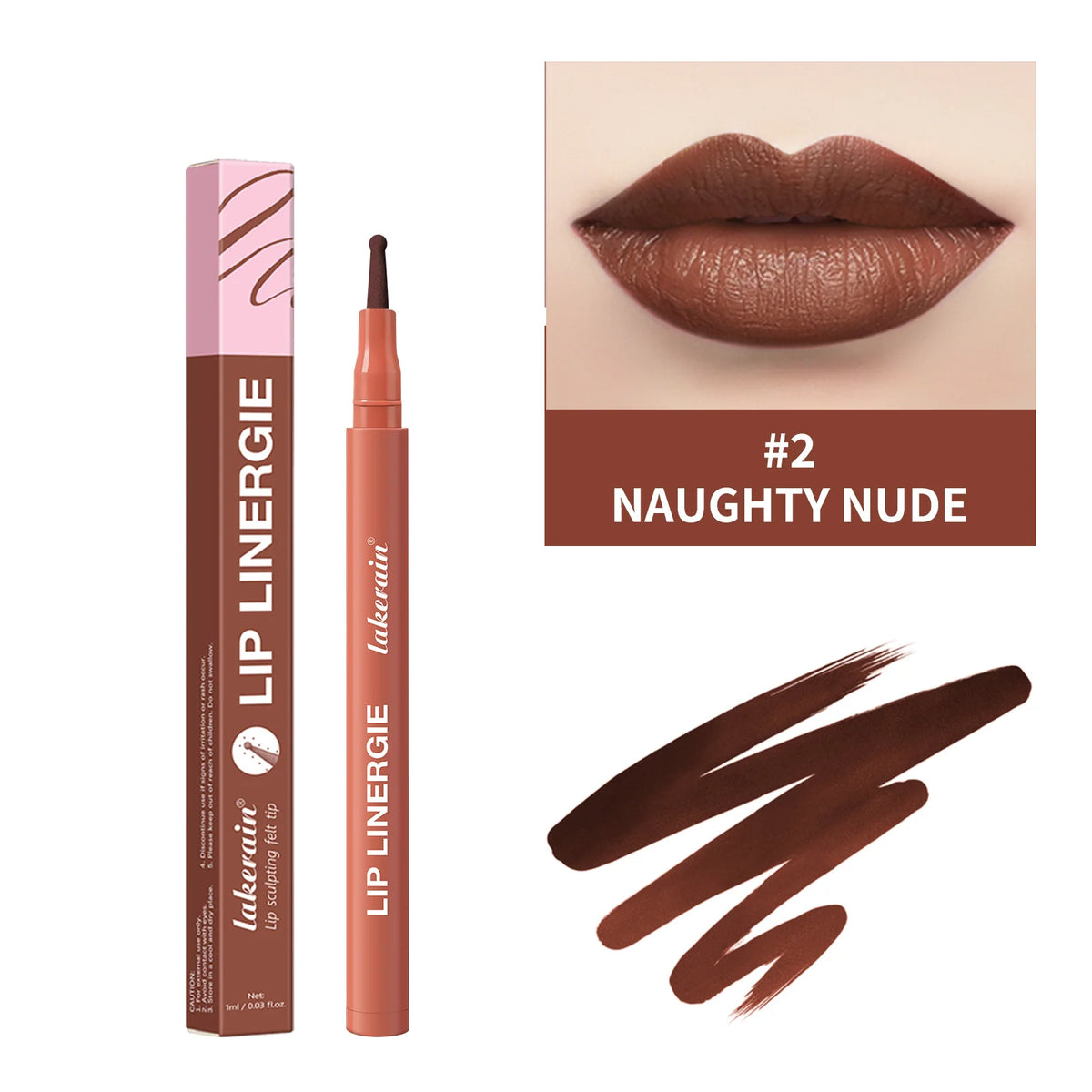 Lip liner in Naughty Nude color for defining lips with lip liner