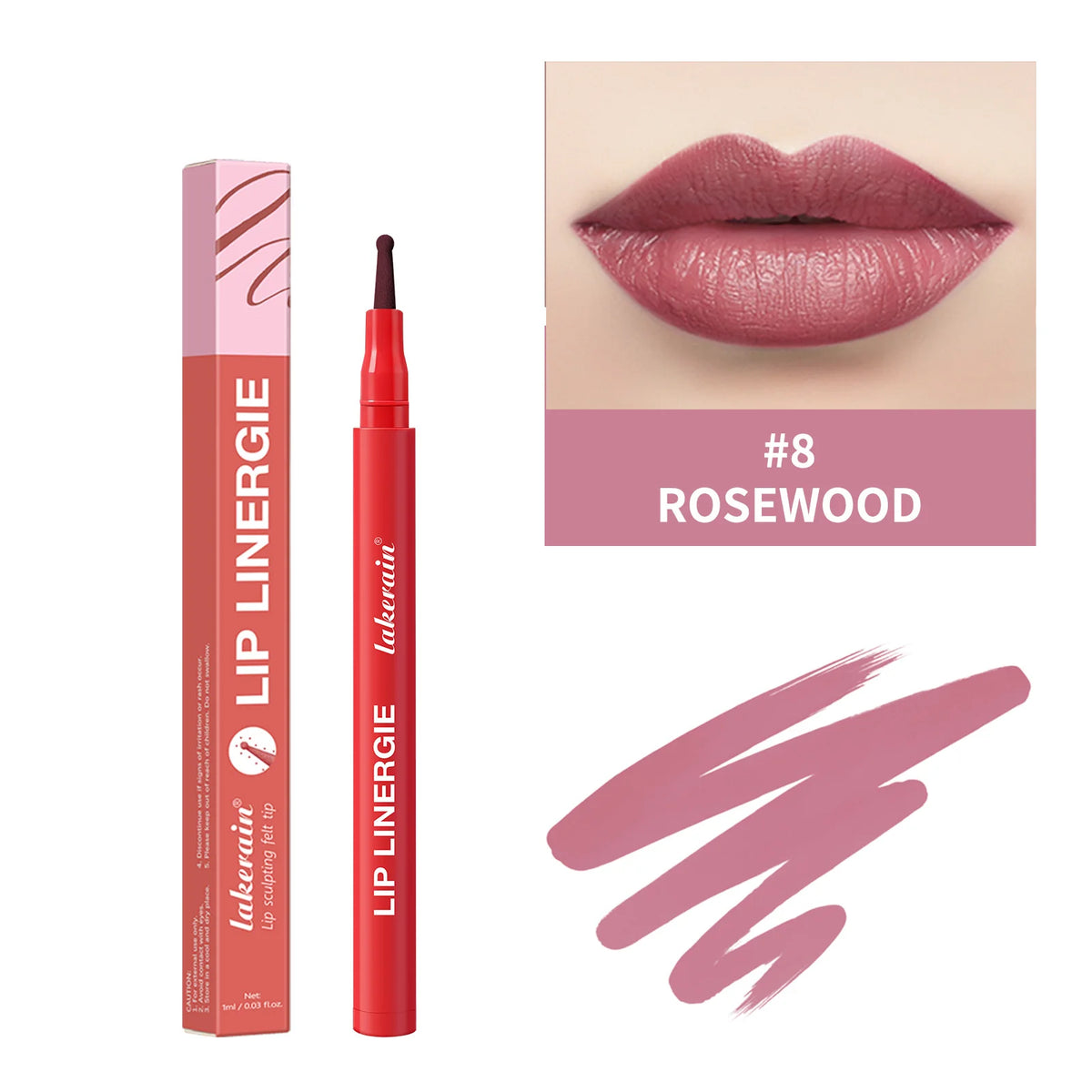 Lakainai Lip Linergie in Rosewood for perfect lips with lip liner