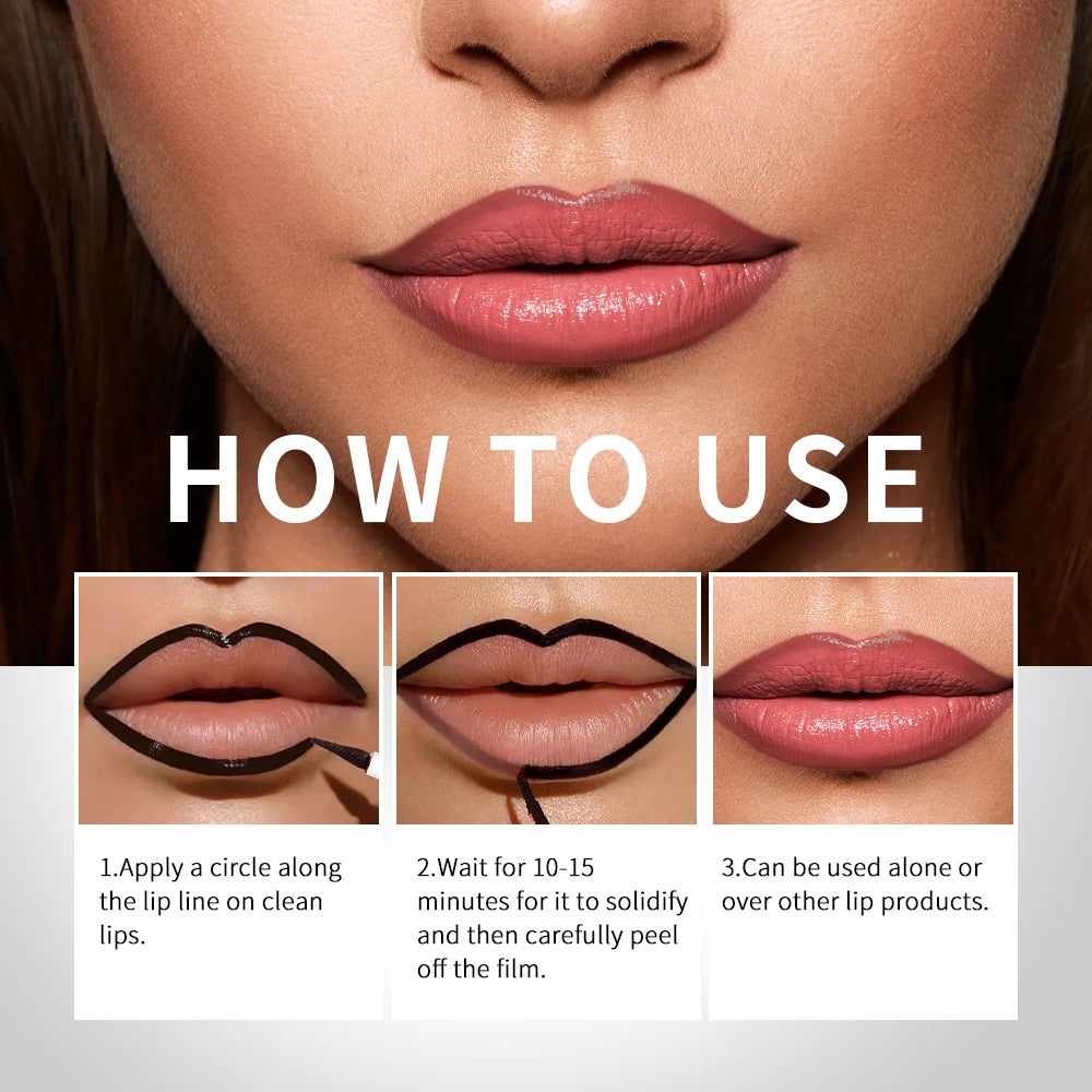 Peel off lip stain application steps for long-lasting color