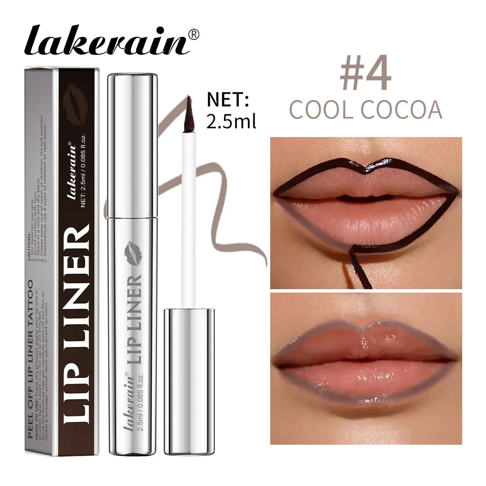 Lakerain #4 Cool Cocoa peel off lip stain for long-lasting color