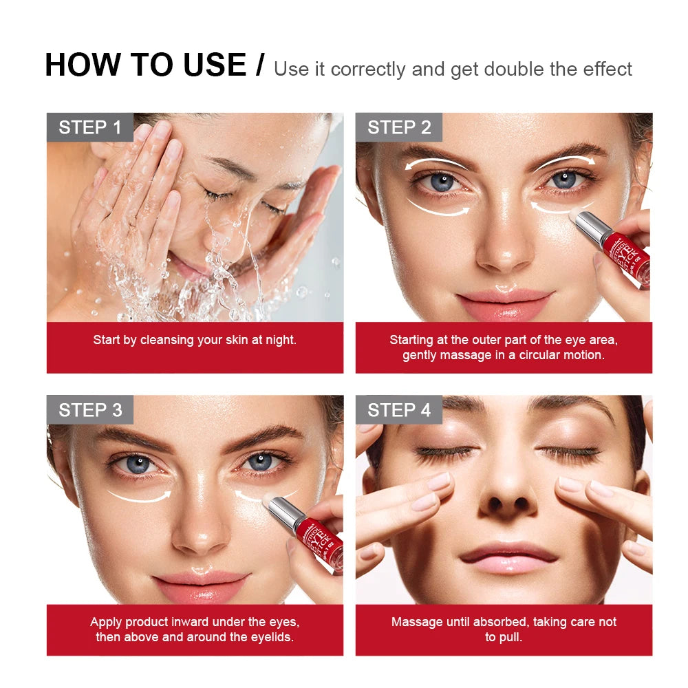 Instructions for using retinol eye cream for dark circles effectively