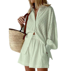 Vacation Outfits for Women - VacationGrabs Lantern Sleeve