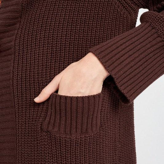 Women's Sweaters - Cardigans Lapel Corrar Maxi Cardigan