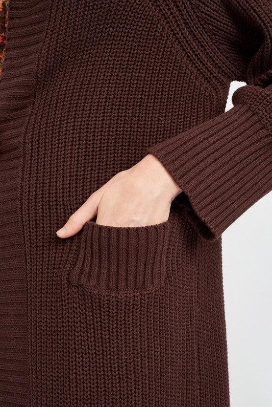 Women's Sweaters - Cardigans Lapel Corrar Maxi Cardigan