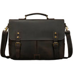 Brown leather laptop and bag for professional use