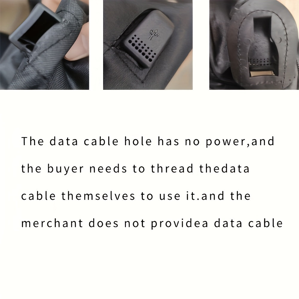 Black laptop backpack with cable management features for tech users