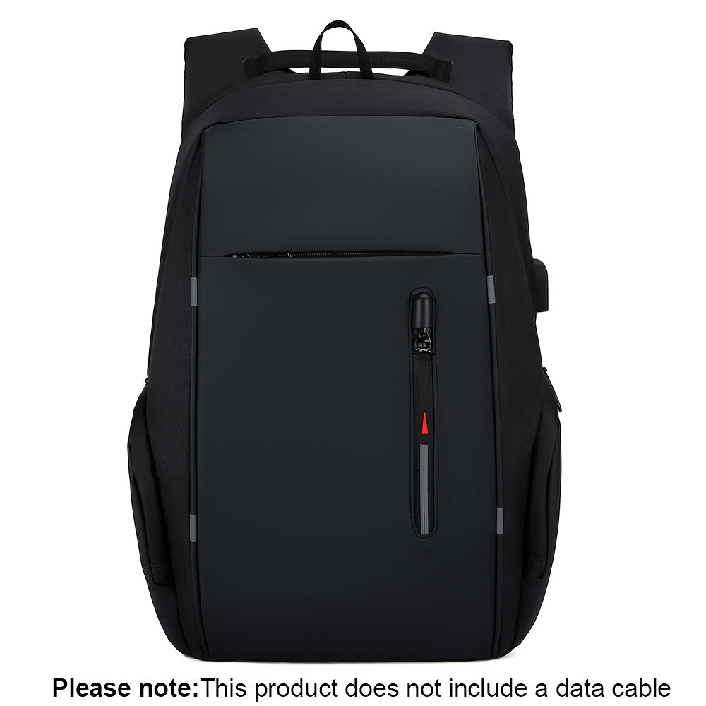 Black laptop backpack with durable material for travel and work