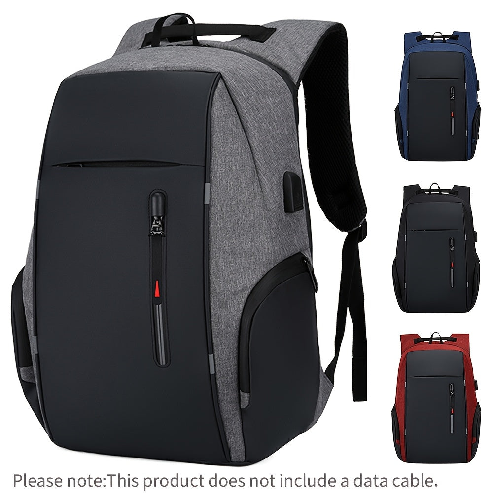 Gray laptop backpack with multiple compartments for travel and work