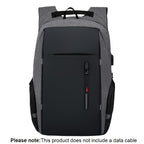 Gray laptop backpack with multiple pockets for travel and daily use