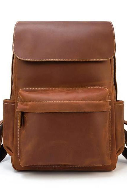Luggage & Bags - Backpacks Laptop Leather Backpacks For Men Soft Leather Backpacks Travel