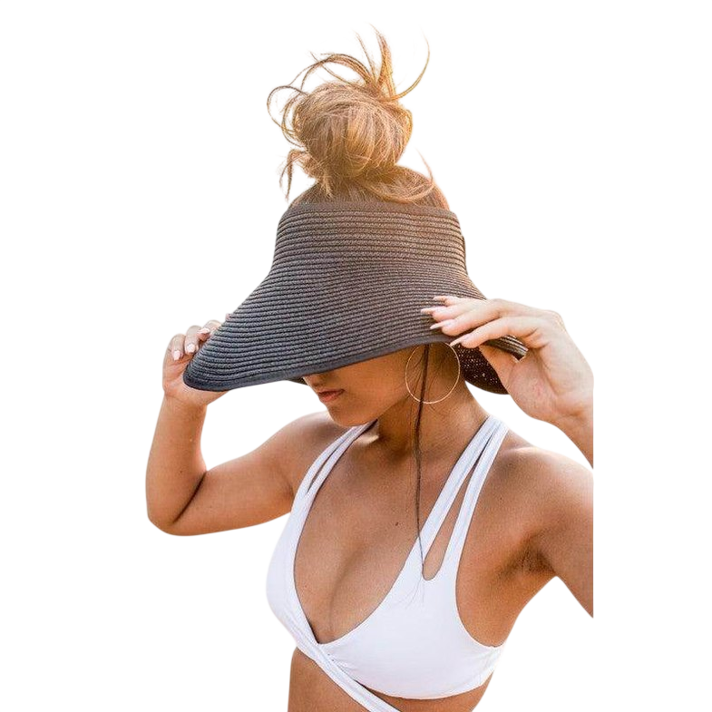 Large Brim Bow Beach Hat for Women