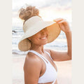 Aili's Corner large brim bow beach hat perfect for sun protection on the shore