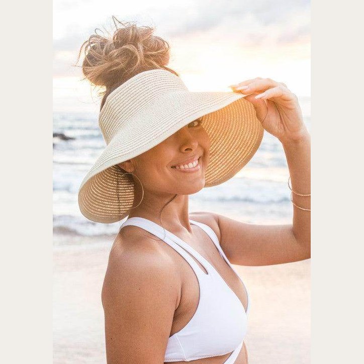 Aili's Corner large brim bow beach hat perfect for sun protection on the shore