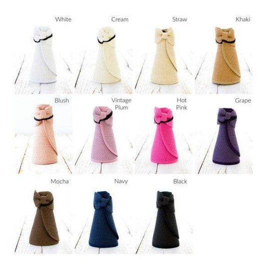 Variety of Aili's Corner large brim bow beach hats in multiple colors for stylish sun protection