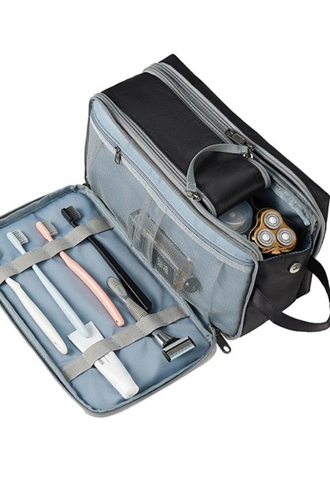 Travel Essentials - Toiletry Bags Large Capacity Full Open Makeup Organizer Handheld Cosmetic Bag