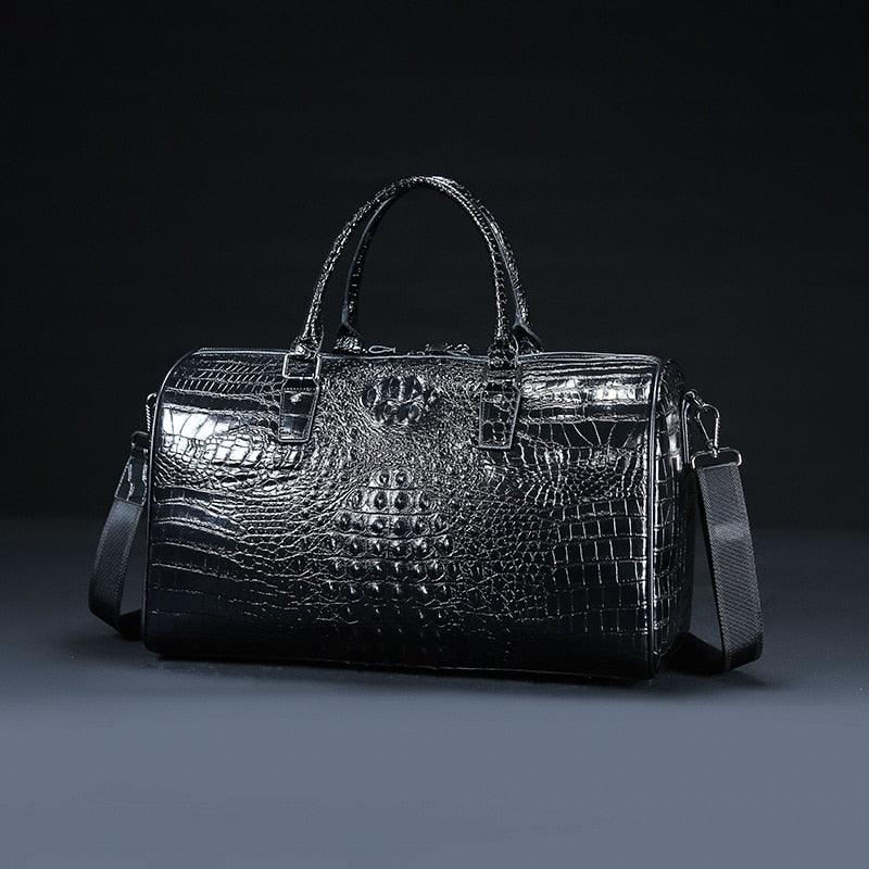 Luggage & Bags - Duffel Large Capacity Shoulder Duffel Textured Leather Bag