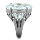 Large clear stone ring for women with elegant setting and sparkling accents