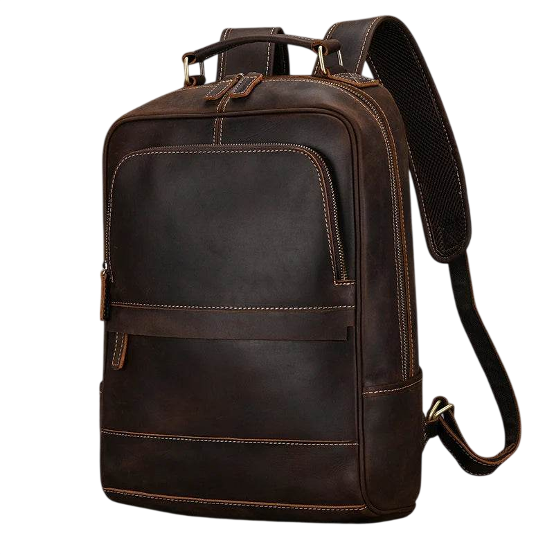 Mochila Grande de Cuero de Lujo para Portátil de Viaje de Diseñador