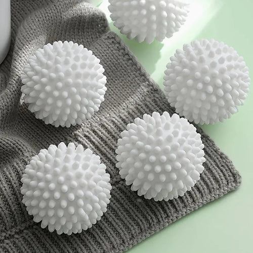 White laundry hair removal ball for effective lint and pet hair removal