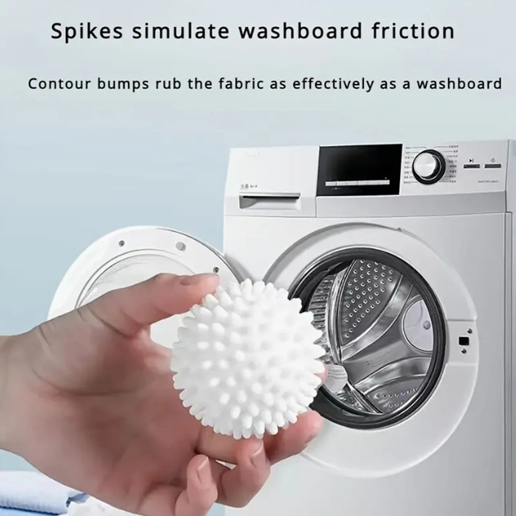 White laundry hair removal ball for effective lint and fur removal