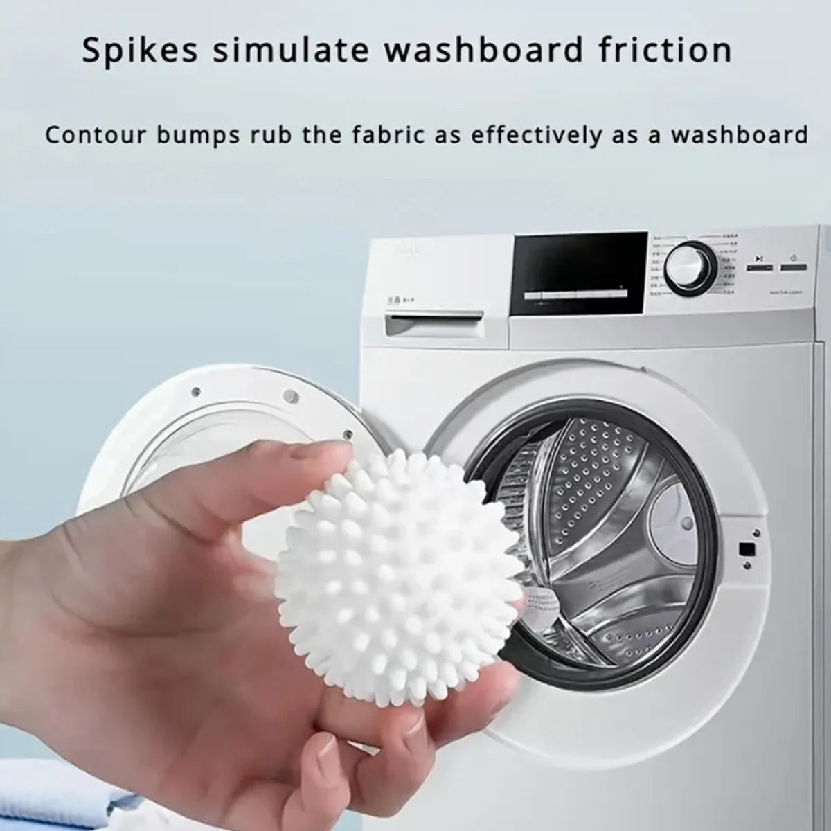 White laundry hair removal ball for effective lint and fur removal