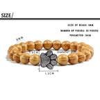 Lava stone pet bracelet for men featuring 8mm beads and comfortable fit for everyday wear