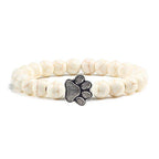 VacationGrabs lava stone pet bracelet featuring a stylish paw design for pet lovers