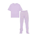 Lavender Tshirt Ankle Toggle Sweatpants Set - VacationGrabs