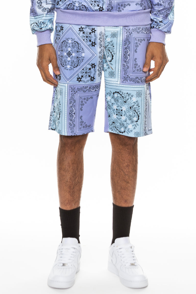 Paisley All Over Print Shorts – Elastic Waist