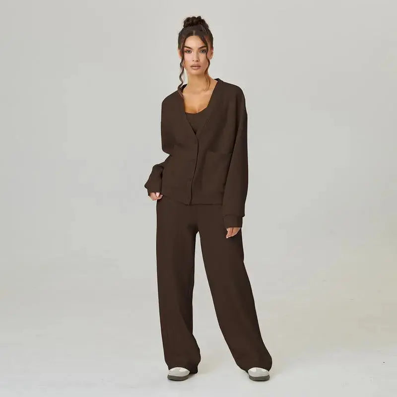 Ensemble loungewear oversize LÁVINE™ – Cardigan et pantalon confortables