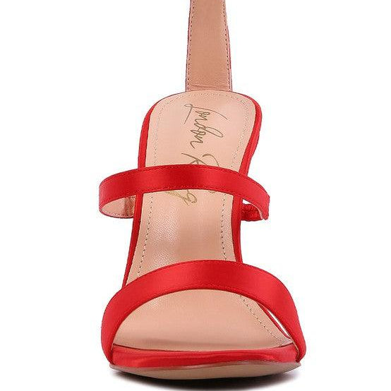 Women's Shoes - Heels Lawsuit Rhinestone Ball Heel Satin Sandals