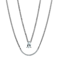 VacationGrabs Layered Chain Pendant with Cubic Zirconia