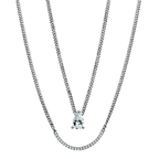 VacationGrabs Layered Chain Pendant with Cubic Zirconia