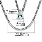 Layered chain pendant with cubic zirconia featuring a pear-shaped stone and elegant design for women