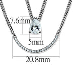 Layered chain pendant with cubic zirconia featuring a pear-shaped stone and elegant design for women