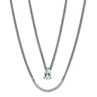 VacationGrabs layered chain pendant with cubic zirconia for a stylish and elegant look