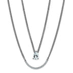 VacationGrabs layered chain pendant with cubic zirconia for a stylish and elegant look