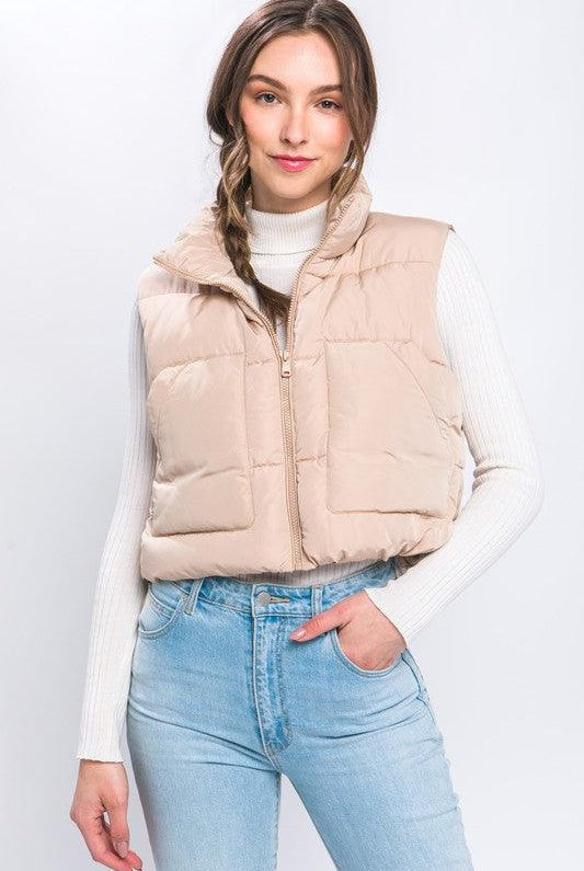 Women's Coats & Jackets Layering Puffer Vest With Pockets