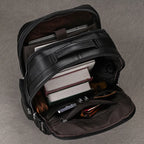 black leather backpack backpack with multiple compartments for organization