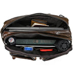 Brown leather backpack backpack, spacious interior for daily use