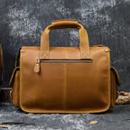 Brown leather bag for laptop, ideal for stylish professionals
