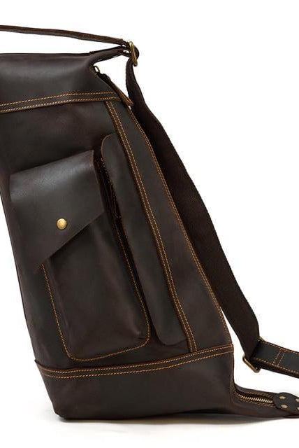 Luggage & Bags - Backpacks Leather Bags For Men Leather Backpack Daypack Travel Bag