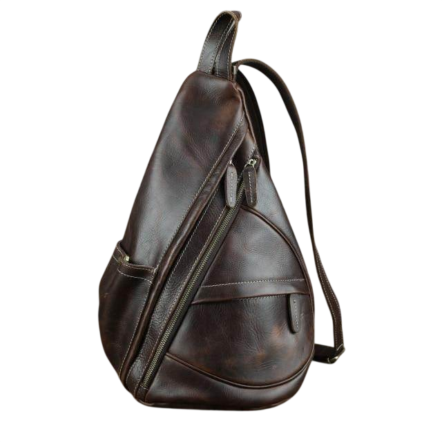 VacationGrabs Leather Black Sling Bag for Everyday Use