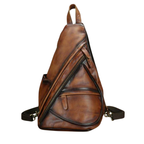 VacationGrabs Leather Black Sling Bag for Everyday Use