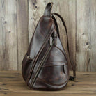 Leather black sling bag with stylish design and adjustable strap for everyday use