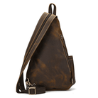 Stylish leather black sling bag with adjustable strap and side pocket for easy access